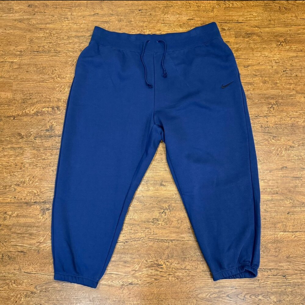 Nike Blue Phoenix Fleece Oversized High Rise Casual Joggers Sweatpants Women 3XL